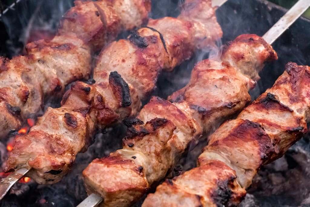 From the grill